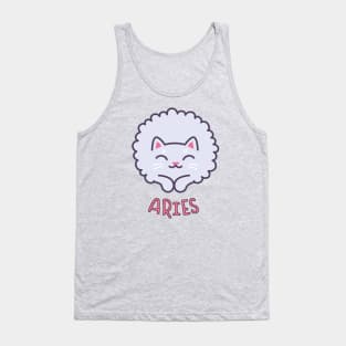 Funny Aries Cat Horoscope Tshirt - Astrology and Zodiac Gift Ideas! Tank Top